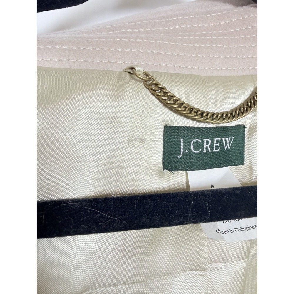 J.Crew Wool Peacoat Jacket Womens 6 Ivory Double Breasted Thinsulate NWT - Picture 11 of 16